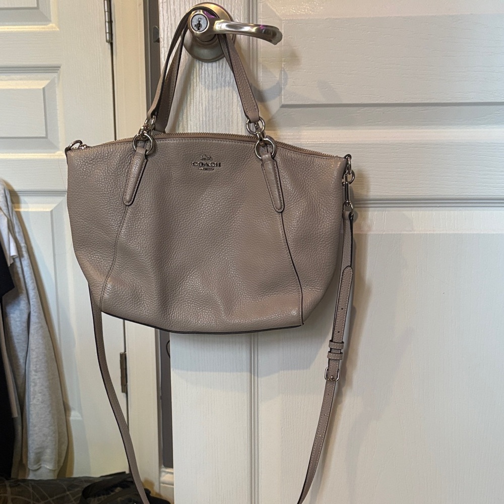 Coach grey Leather crossbody bag